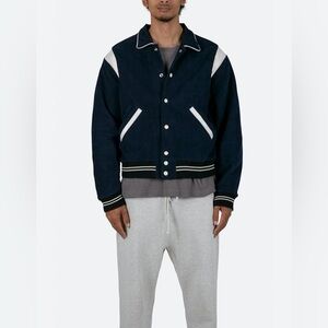 mnml Teddy Corduroy Bomber Varsity Jacket, Size L